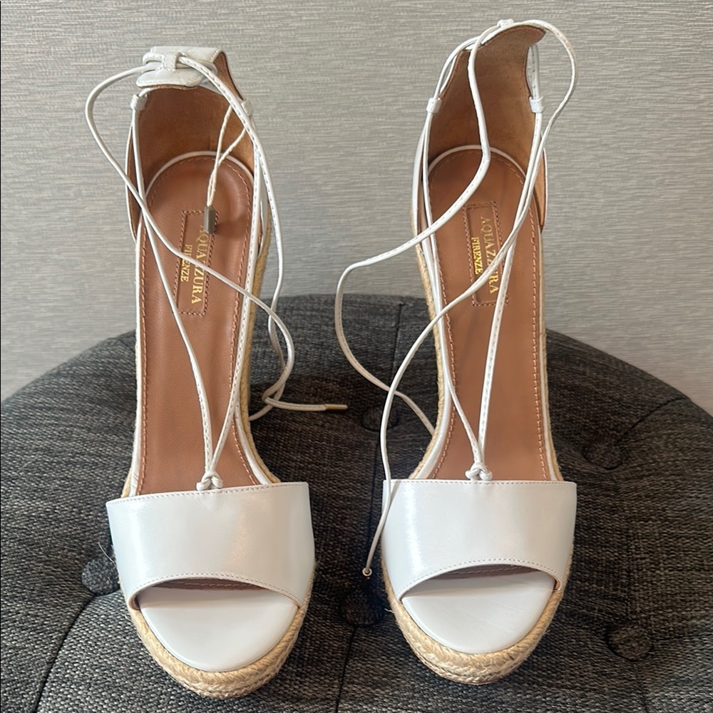 Aquazzura white Espadrille Wedge Sandals - Picture 7 of 15